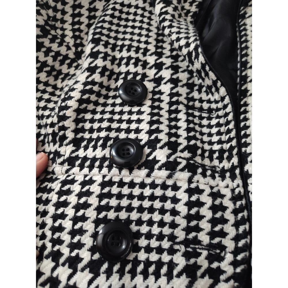 IZ Byer Black White Lined Button Up Jacket SZ S - Picture 2 of 7